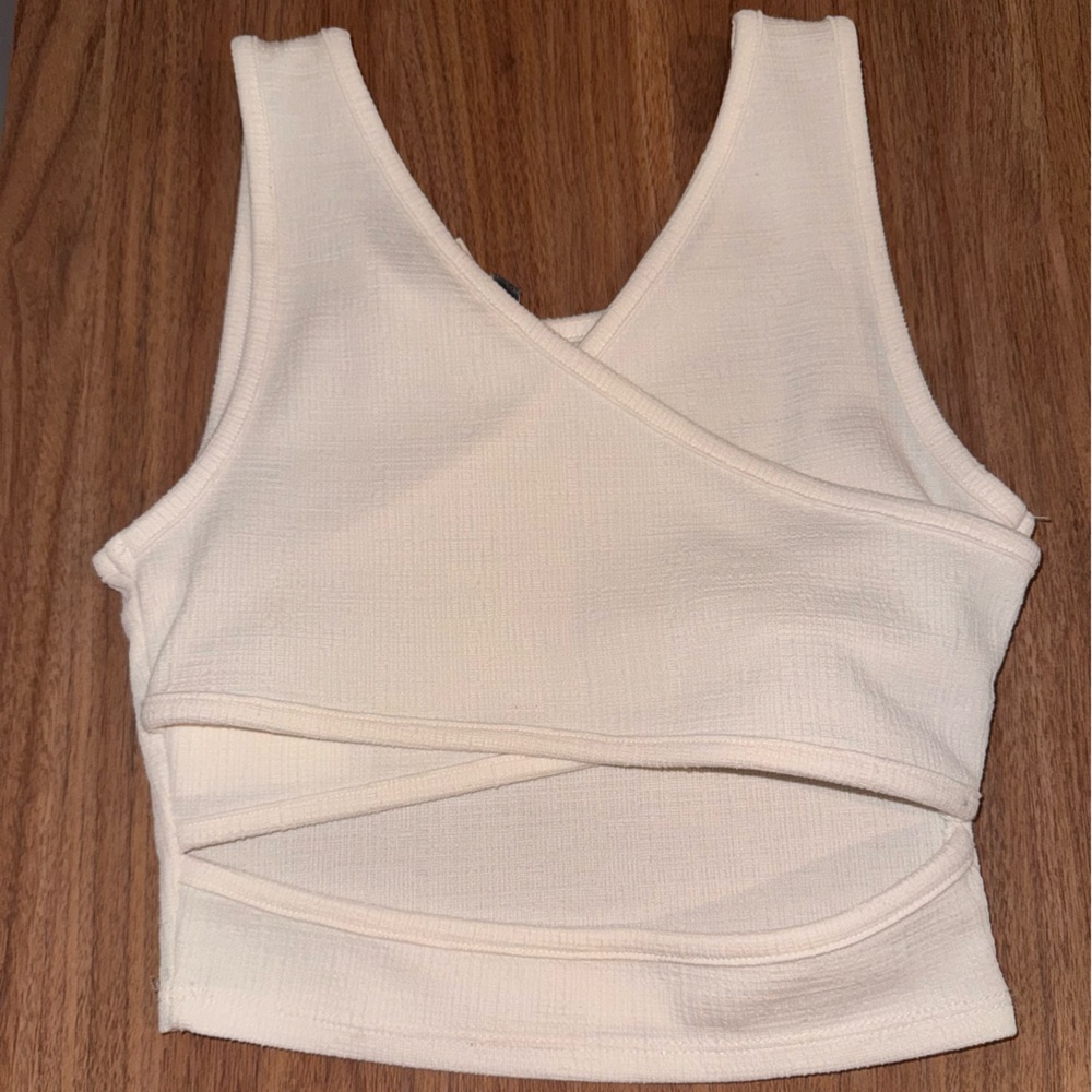 Roxy White Ribbed Knit Top - Picture 2 of 3
